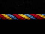 C321 7mm Crepe Cord, Scarlet Berry, Light Royal and Yellow - Ribbonmoon