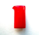 B7050 15mm Letter I Alphabet Shank Button Red