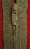 Z0238 50cm Khaki Green AERO Lightweight No.2 Closed End Zip