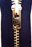 Z3756 YKK 23cm Navy Pin Lock No.3 Closed End Zip with Metal Teeth - Ribbonmoon