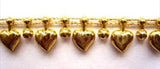 PT55 13mm Metallic Gold Love Heart Strung Pearl, Bead String Trimming - Ribbonmoon