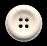 B11295 19mm Natural White Leather Effect 4 Hole Button - Ribbonmoon