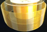 R7508 40mm Topaz Yellow "Bold Stripe" Sheer Ribbon by Berisfords - Ribbonmoon