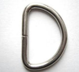 D Ring 06 Silver Nickel, 25mm Width of Inside Straight.