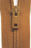 Z3460 YKK 18cm Golden Brown Pin Lock No.3 Closed End Zip - Ribbonmoon