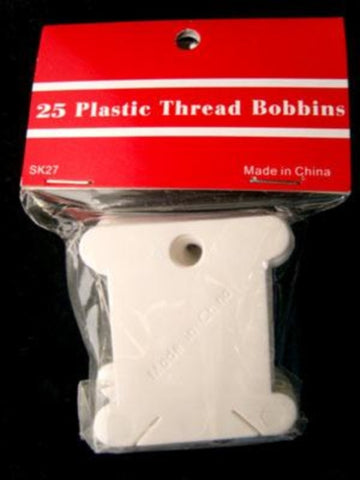      25 Plastic Embroidery Thread Bobbins