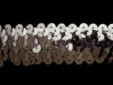 SQBRAID47 30mm Silver Elasticated Stretch Sequin Braid Trim - Ribbonmoon