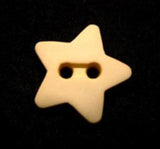 B15596 17mm Peach Cream Star Shape Matt 2 Hole Button - Ribbonmoon