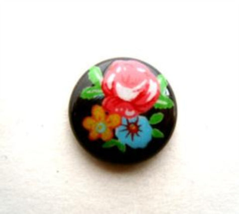 B9286 14mm Flower Design Childrens Shank Picture Button - Ribbonmoon