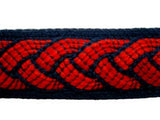 FT717 32mm Navy and Red Tough Soft Braid Trimming - Ribbonmoon