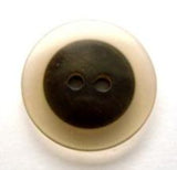 B6260 18mm Shimmery Bronze 2 Hole Button with a Clear Rim - Ribbonmoon
