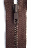 Z4902 YKK 15cm Brown Closed End Zip No.2 Metal Teeth - Ribbonmoon
