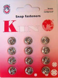 SF14 10mm Nickel Plated Brass Snap Fasteners. Size 2 - Ribbonmoon