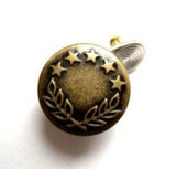 B13200 17mm Anti Bronze Metal Hammer on Jeans Button with Rivet - Ribbonmoon