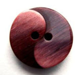 B11630 20mm Frosted Burgundy Glossy 2 Hole Button - Ribbonmoon