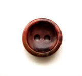 B10588 14mm Rosy Browns Glossy 2 Hole Button - Ribbonmoon