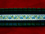 L039 25mm, Woven Jacquard over a Gathered Blackwatch Tartan - Ribbonmoon