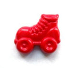 B8688 16mm Red Roller Skate Shaped Novelty Button - Ribbonmoon