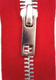Z3210 41cm Red Metal Teeth No.5 Open End Zip - Ribbonmoon