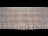 EW89 26mm White Woven Elastic with a Frilled Edge - Ribbonmoon