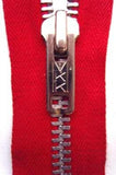 Z0966 YKK 51cm Red Metal Teeth No.5 Open End Zip - Ribbonmoon