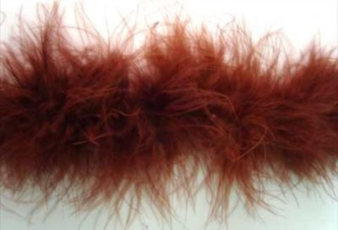 MARAB1 Brown Marabou String  (Swansdown).  Turkey Feather - Ribbonmoon