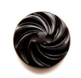 B13092 18mm Black Textured and Glossy 2 Hole Button - Ribbonmoon