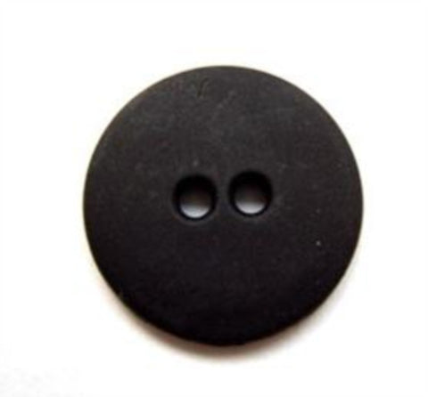 B15133 16mm Black Matt 2 Hole Button