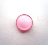B14823 11mm Hot Pink Pearlised Polyester Shank Button - Ribbonmoon