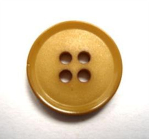 B15619 17mm Mustard Matt Centre 4 Hole Button - Ribbonmoon