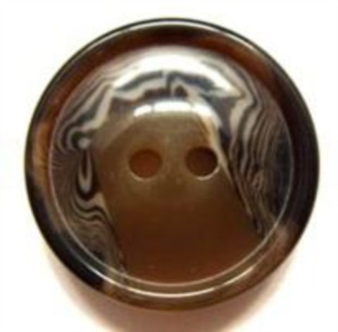 B6476 22mm Tonal Browns and Beige High Gloss 2 Hole Button - Ribbonmoon