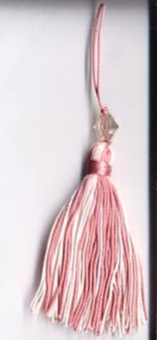 TAS11 Dusky Pink, White and Pale Pink Tassel