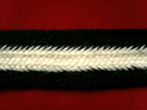 FT1723 26mm Black and Ivory Soft Braid Trinmming