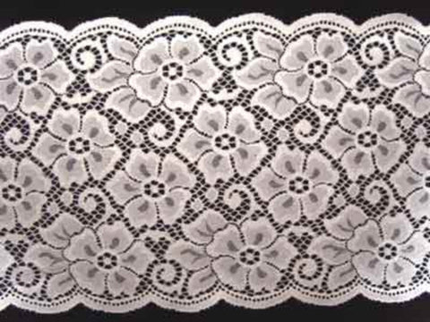 L427 185mm White Flat Lace - Ribbonmoon