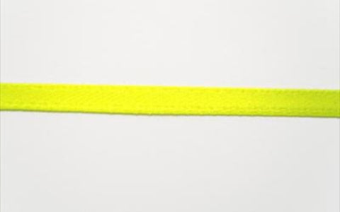 R4004 7mm Fluorescent Yellow Double Faced Satin Ribbon by Berisfords