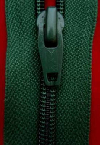 Z0752 YKK 46cm Dusky Hunter Green Nylon No.5 Open End Zip - Ribbonmoon