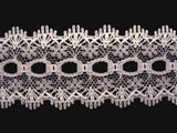 L385 35mm White Knitting in or Eyelet Lace - Ribbonmoon