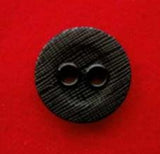 B3095 13mm Black Lightly Textured Linen Effect 2 Hole Button - Ribbonmoon