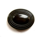 B12697 20mm Black Oval Domed Centre Gloss Shank Button