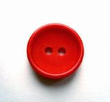 B17057 14mm Light Red Matt Centre 2 Hole Button
