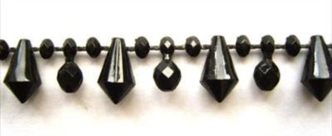 PT86 12mm Black Strung Pearl, Bead String Trimming - Ribbonmoon