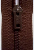 Z2091 YKK 18cm Pale Congo Brown Pin Lock No.3 Closed End Zip - Ribbonmoon