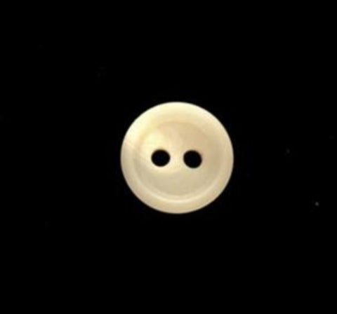 B17186 11mm Dull Ivory Bone Sheen 2 Hole Button - Ribbonmoon