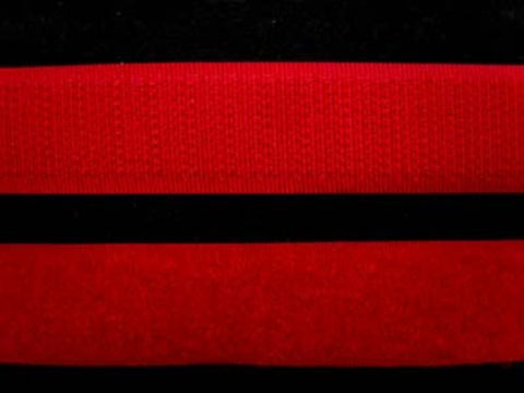HL08 20mm Red Hook and Loop Fastening Tape. Sew on Both Sides - Ribbonmoon