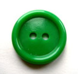 B17538 19mm Bright Emerald Green Gloss 2 Hole Button