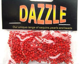 BEAD34 2mm Flame Red Glass Rocialle Beads, size 8/0 - Ribbonmoon
