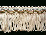 FT429 36mm Cream,Khaki,Blue and Pink Looped Fringe on a Decorated Braid - Ribbonmoon