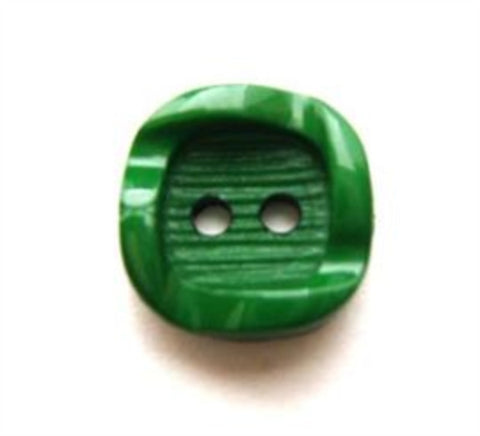 B9365 14mm Deep Green Textured 2 Hole Button - Ribbonmoon