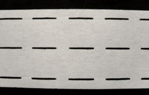 WAISTBAND04 White Slotted Waistbanding (Heavy) 80mm Wide - Ribbonmoon