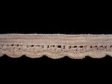 L410 12mm Pale Cream Thick Elasticated Lace - Ribbonmoon